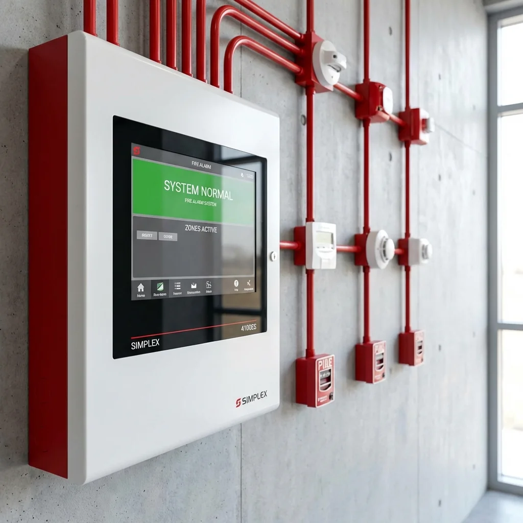 Fire alarm and fire fighting equipment installation